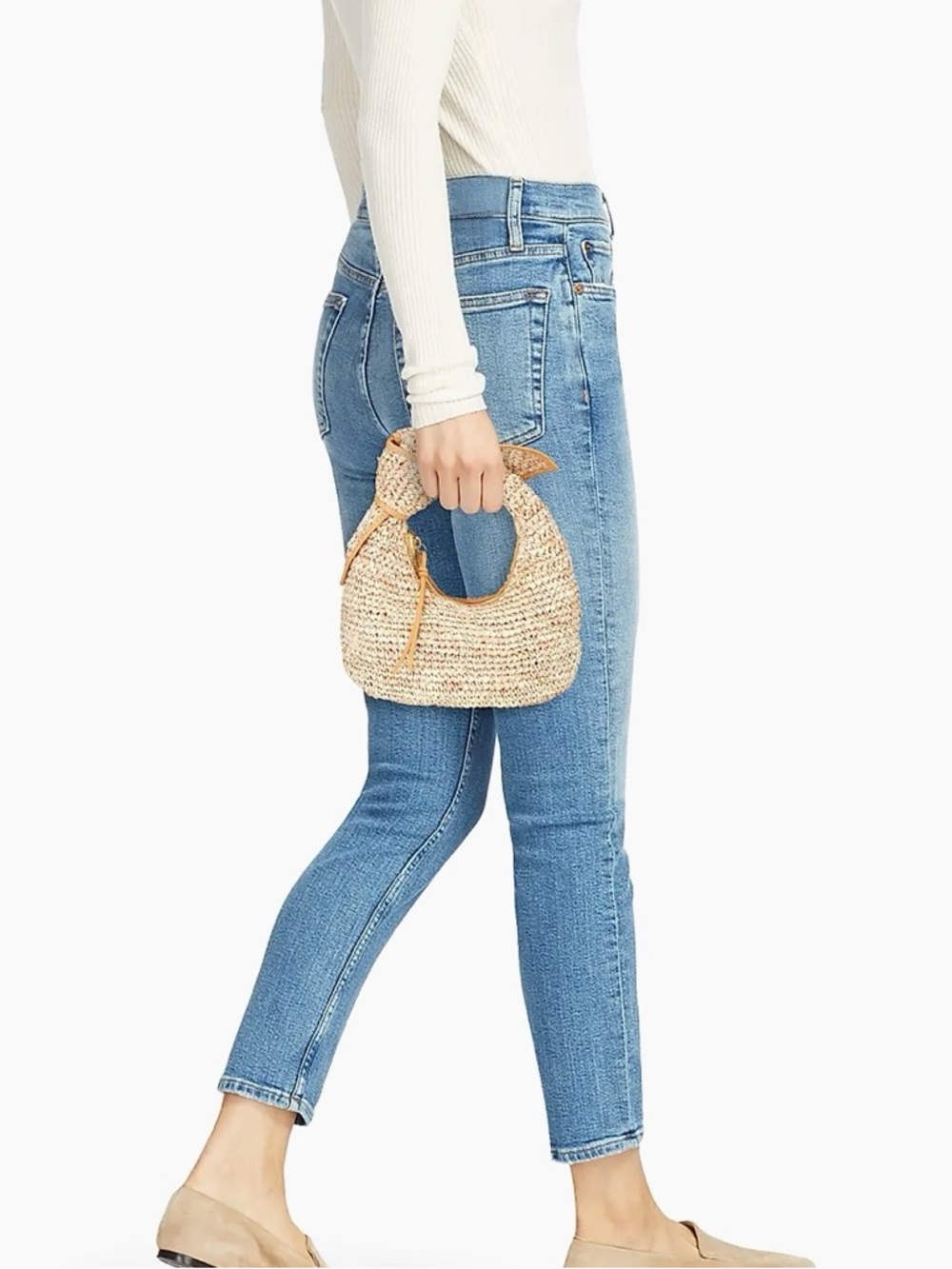 NWT Poolside Josie Raffia Knot Bag - Picture 2 of 7